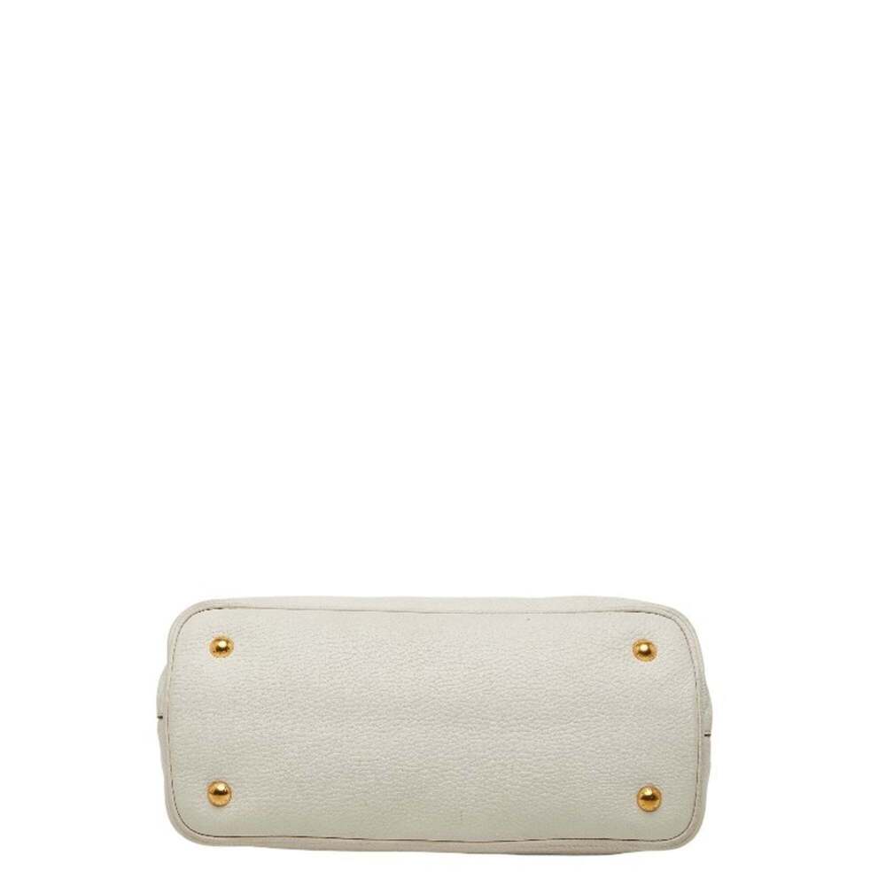 PRADA White Leather Shoulder Bag - Picture 3 of 13